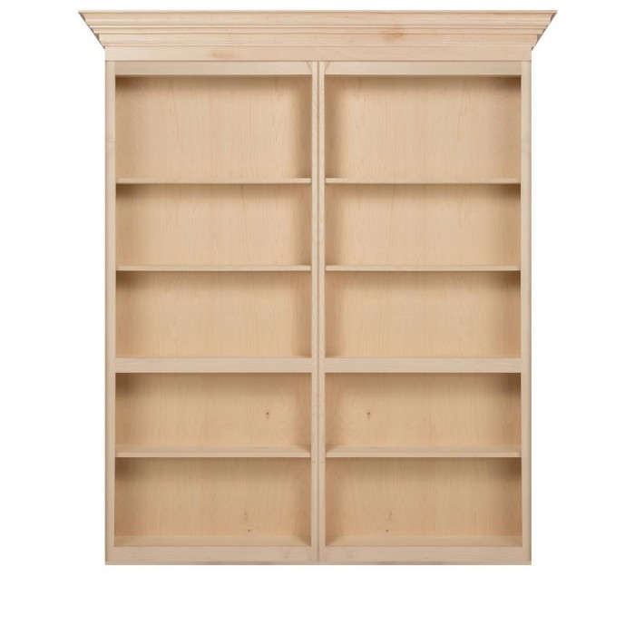 48" Unfinished Maple Bifolding Bookcase Hidden Door